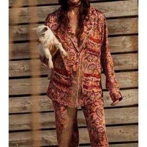 CAROLINA K chloe blouse in paisley rose NWT size XS